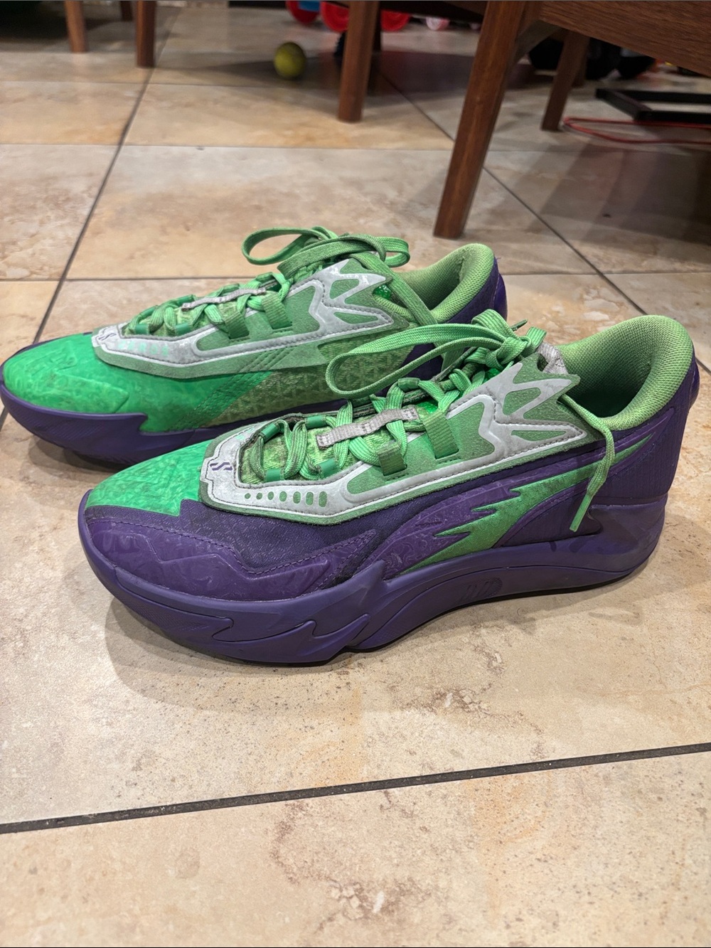 Puma Pro 16 Zero Purple and Green Running Sneakers